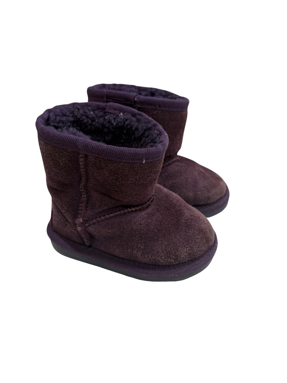 UGG Kids Cozy Shearling-Lined Boots in Plum